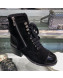 Chanel Suede and Patent Leather Short Boot G35050 Black 2019