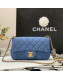 Chanel Denim Mini Flap Bag with Ball AS1787 Dark Blue 2022 34