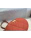 Chanel Quilted Lambskin Chain Round Vanity Case AS1355 Orange 2019