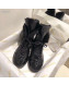 Chanel Patent Leather Lambskin Fur High-top Sneakers G35079 Black 2019