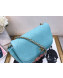 Chanel Small Quilting Lambskin Chain Flap Bag AS0138 Light Blue 2019