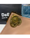 Dolce&Gabbana Small Devotion Lurex Fabric Top Handle Bag Pink 2019