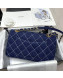 Chanel Quilted Denim Medium Flap Bag AS1328 Blue 2020