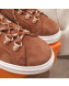 Louis Vuitton Time Out Suede and Shearling Lining Sneakers Brown 2019