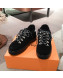 Louis Vuitton Time Out Suede and Shearling Lining Sneakers Black 2019