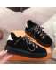 Louis Vuitton Time Out Suede and Shearling Lining Sneakers Black 2019
