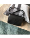 Celine Medium Rriomphe Bag in Crocodile Leather Black 2019