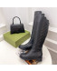 Gucci Leather High Boots 4cm Black 2021 29