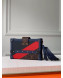 Louis Vuitton Petite Malle Box Shoulder Bag M55437 Navy Blue/Red/Black 2019