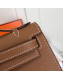 Hermes Mini Kelly 22 Clutch Bag in Epsom Leather(Half Handmade) Brown 