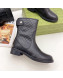 Gucci Leather Ankle Boots 4cm Black 2021 32
