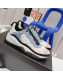 Chanel Mesh & Suede Sneakers G38290 Beige/Blue 2021 