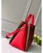 Louis Vuitton Monogram Canvas Soufflot MM Open Top Handle Bag M44816 Red 2019