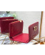 Dior Medium 30 Montaigne Lotus Patent Leather Wallet Red 2019