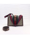 Gucci Sylvie GG Small Shoulder Bag with Web Ribbon Strap 421882 Coffee 2019
