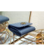 Dior Medium 30 Montaigne Lotus Patent Leather Wallet Blue 2019