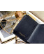 Dior Medium 30 Montaigne Lotus Patent Leather Wallet Navy Blue 2019