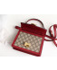 Gucci Sylvie GG Mini Top Handle Bag 470270 Red 2019