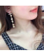 Chanel 5 Heart and Star Long Earrings AB2341 Gold/Pearly White/Crystal 2019