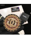 Chanel Leather and Chain Round Brooch AB1423 2019