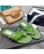 Chanel Suede Star Thong Sandals G38758 Green 2022