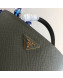 Prada Double Saffiano Leather Bucket Bag 1BA211 Grey 2019