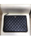 Chanel Quilted Lambskin Chain Trim Pouch AP0638 Black 2019