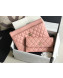 Chanel Quilted Calfskin Double Clutch Pink 2020