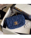 Chanel 19 Quilted Denim Waist/Belt Bag AS1163 Blue 2019