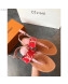 Louis Vuitton Formentera Flat Sandal 1A57VO Pink/Red 2019