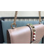 Valentino Medium Chain Box Shoulder Bag in Calfskin Pink 2019