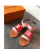 Louis Vuitton Formentera Flat Sandal 1A57ZI Pink/Red 2019 