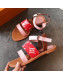 Louis Vuitton Formentera Flat Sandal 1A57ZI Pink/Red 2019 