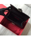 Valentino Small Chain Box Shoulder Bag in Calfskin Black/Silver Grey 2019