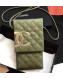 Chanel Calfskin Python CC Mini Shoulder Flap Bag Green 2019