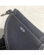 Dior Man's Navy Blue Calfskin Saddle Wallet  