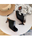 Bottega Veneta Calfskin Square Toe High-Heel Mules Black 2019