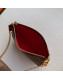 Louis Vuitton Damier Ebene Canvas Print Mini Pochette Accessoires Pouch N60259 Red 2019