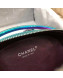 Chanel Grained Metallic Lambskin and Rainbow Metal Camera Case AS0764 Blue 2019
