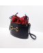 Gucci 1955 Horsebit Bucket Bag 602118 Blue/Red 2019