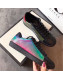 Gucci Ace Rainbow GG Leather Sneakers Green/Pink 03 2019 (For Women and Men)