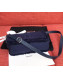 Chanel Fringe Trim Fabric CC Flap Bag Blue 2019