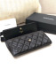 Chanel Classic Quilted Lambskin Flap Wallet A50096 Black/Gold