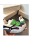 Stella McCartney Eclypse Velcro Sneaker in Suede and Calfskin Green/Grey/White 2019