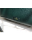 Valentino Large VSLING Grainy Calfskin Top Handle Bag 0530 Green 2019