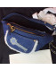 Chanel Cotton and Shearling Sheepskin Waist/Belt Bag Blue 2019