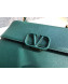 Valentino Large VSLING Grainy Calfskin Top Handle Bag 0530 Green 2019