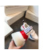 Stella McCartney Eclypse Velcro Calfskin Sneaker White/Red/Blue 2019