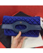 Chanel Quilted Velvet 31 Clutch A70521 Blue 2019