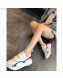 Stella McCartney Eclypse Velcro Calfskin Sneaker White/Red/Blue 2019